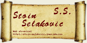 Stoin Selaković vizit kartica